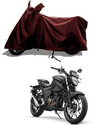 GROFATIK Two Wheeler Cover for Suzuki(Gixxer 250, Maroon)