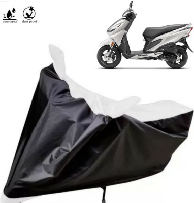 ma collections Two Wheeler Cover for Honda(Grazia BS6, Black, White)