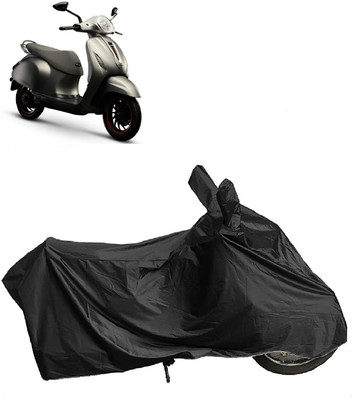 DIGGU Two Wheeler Cover for Bajaj(Urbanite Chetak, Black)