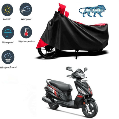 WMIZEXA Waterproof Two Wheeler Cover for Hero(Maestro Edge 110 BS6, Black, Red)