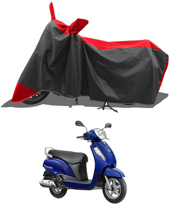 KEDIT Two Wheeler Cover for Universal For Bike(Access, Red, Black)