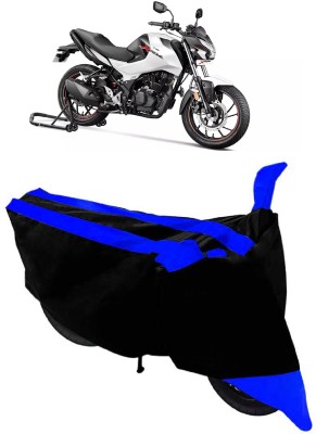 ABORDABLE Two Wheeler Cover for Hero(Xtreme 160 R, Black, Blue)