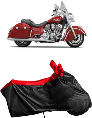 Autofly Waterproof Two Wheeler Cover for Indian(Springfield, Red, Black)