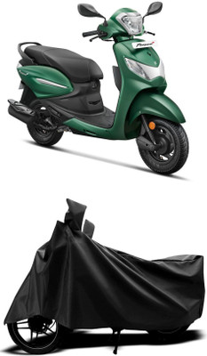 Mdstar Waterproof Two Wheeler Cover for Hero(Pleasure Plus, Black)