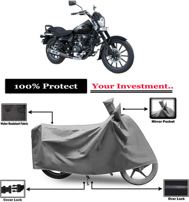 Amexride Two Wheeler Cover for Bajaj(Avenger 180 Street, Grey)