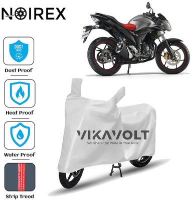 NOIREX Waterproof Two Wheeler Cover for Suzuki(Gixxer, Silver)