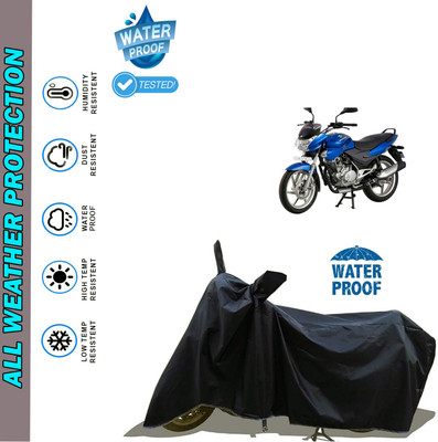AutoGalaxy Waterproof Two Wheeler Cover for Bajaj(Discover 135, Black)