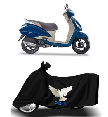 BigFly Two Wheeler Cover for TVS(Jupiter Grande BS6, Black)