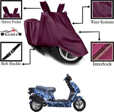 KEDIT Two Wheeler Cover for Hero(Electric AXLHE-20, Maroon)