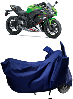 Amexride Two Wheeler Cover for Kawasaki(Ninja 650, Blue)