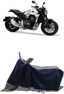SUGASHRI Waterproof Two Wheeler Cover for Honda(CB1000R, Grey, Blue)