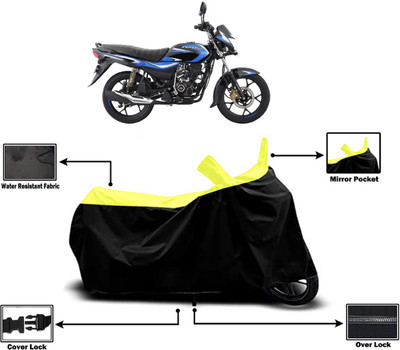 Amexride Two Wheeler Cover for Bajaj(Platina 110 H-Gear, Yellow)