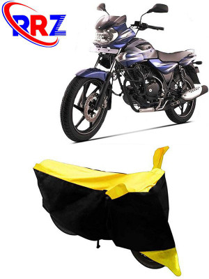 RRZ Waterproof Two Wheeler Cover for Bajaj(Discover 135, Black, Yellow)