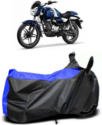 MMSSTAR Waterproof Two Wheeler Cover for Bajaj(V15, Blue, Black)