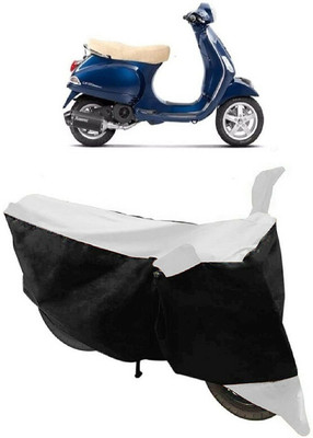 SAGAR Waterproof Two Wheeler Cover for Piaggio(Vespa LX, Black, White)