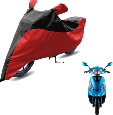RiderShine Two Wheeler Cover for TVS(Victor Premium, Red, Black)