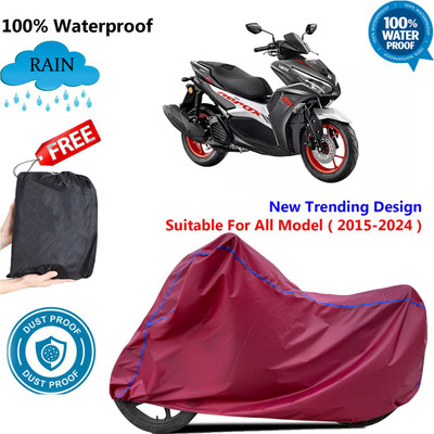 AutoGalaxy Waterproof Two Wheeler Cover for Yamaha(Aerox 155 Maxi, Maroon)