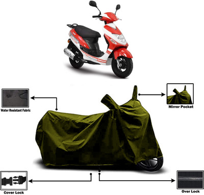 Amexride Two Wheeler Cover for TVS(Smile, Green)