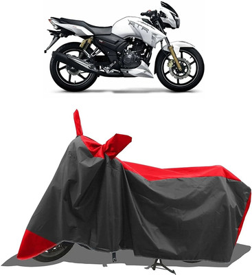 SK AUTO Waterproof Two Wheeler Cover for TVS(Apache RTR 180, Red, Black)