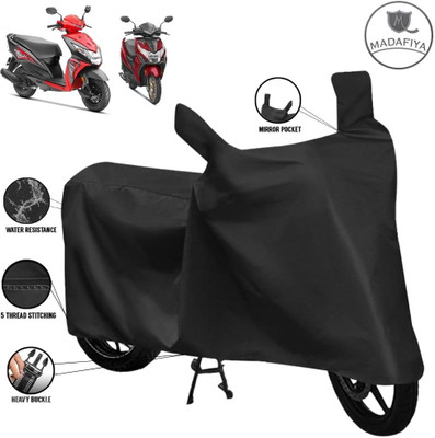 MADAFIYA Waterproof Two Wheeler Cover for Honda(Dio, Black)
