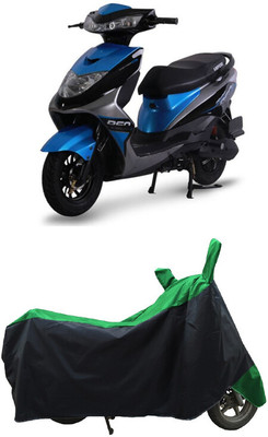Coxtor Waterproof Two Wheeler Cover for Ampere(REO BS6, Green)