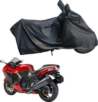 Motodreka Waterproof Two Wheeler Cover for Kawasaki(Ninja ZX 14R, Black)