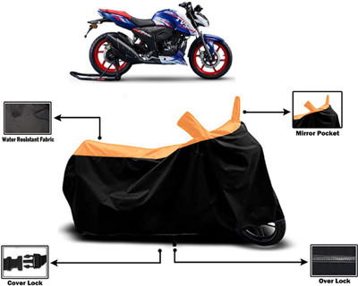 Amexride Two Wheeler Cover for TVS(Apache RTR 165 RP, Orange)