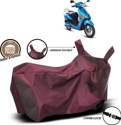 KEDIT Two Wheeler Cover for Hero(Electric Optima DX, Maroon)