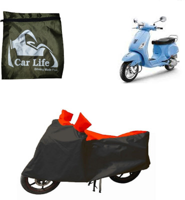 Car Life Waterproof Two Wheeler Cover for Vespa(Vespa VXL 150, Red, Black)