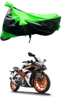 Mdstar Waterproof Two Wheeler Cover for KTM(RC 390, Green, Black)