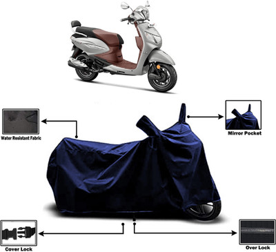Amexride Two Wheeler Cover for Hero(Pleasure+ 110, Blue)