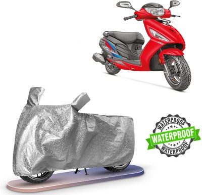 ROYAL AUTO MART Waterproof Two Wheeler Cover for Hero, Universal For Bike(Maestro Edge 110 BS6, Silver)