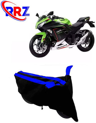 RRZ Waterproof Two Wheeler Cover for Kawasaki(Ninja 300, Black, Blue)