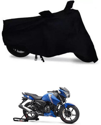 THE REAL ARV Waterproof Two Wheeler Cover for TVS(Apache RTR 160, Black)