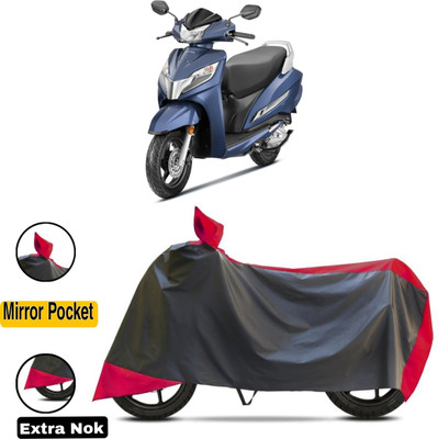 WMIZEXA Waterproof Two Wheeler Cover for Universal For Bike(Red, Black)