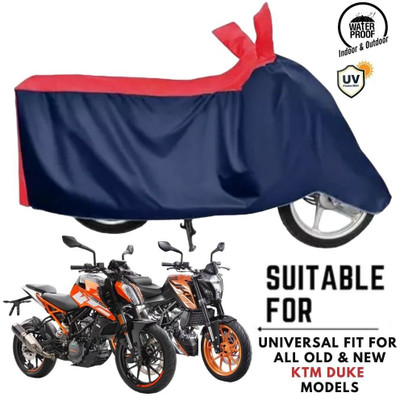 ZAQE Waterproof Two Wheeler Cover for KTM(200 Duke, Blue, Red)