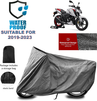 PAGORA Waterproof Two Wheeler Cover for TVS(Apache RTR 160, Grey)