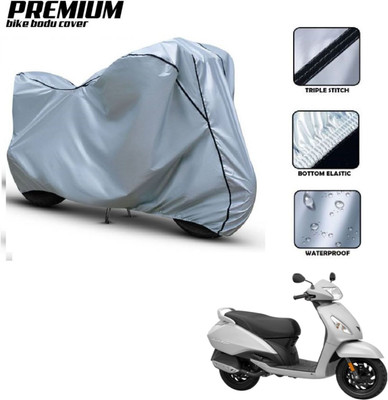 Car Life Waterproof Two Wheeler Cover for TVS(Jupiter, Silver, Black)