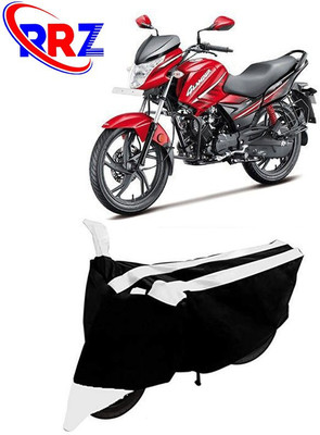 RRZ Waterproof Two Wheeler Cover for Hero(Glamour i3s, Black, White)