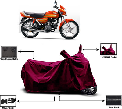 Amexride Two Wheeler Cover for Hero(CD deluxe, Maroon)