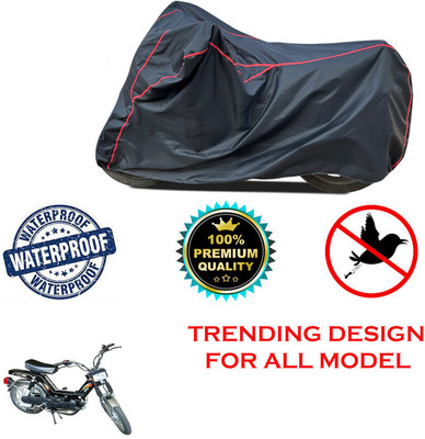 THE REAL ARV Waterproof Two Wheeler Cover for Kinetic(Luna, Black)