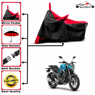 AASHTIK MART Two Wheeler Cover for Yamaha(FZ25, Red, Black)
