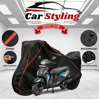 Car Styling Waterproof Two Wheeler Cover for Hero(Pleasure, Black, Red)