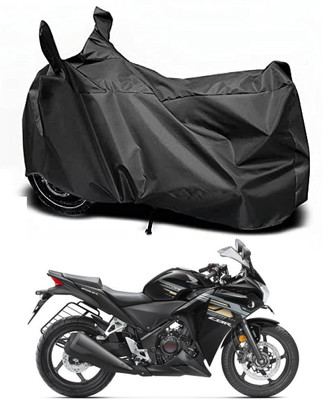 Auto Hub Waterproof Two Wheeler Cover for Honda(CBR 250R, Black)