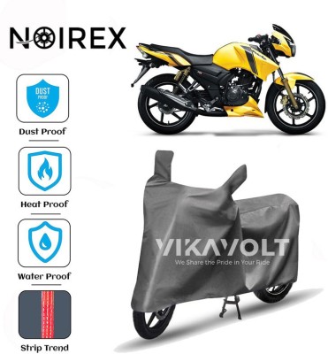 NOIREX Two Wheeler Cover for TVS(Apache, Grey)