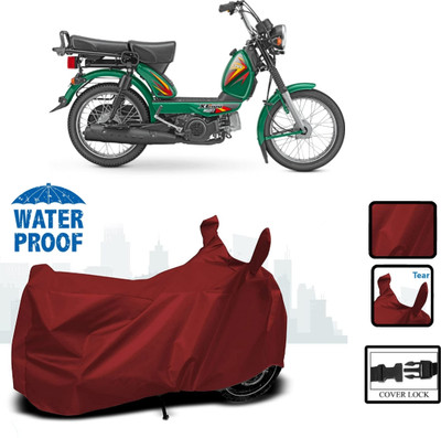 WMIZEXA Waterproof Two Wheeler Cover for TVS(XL 100 Heavy Duty, Maroon)