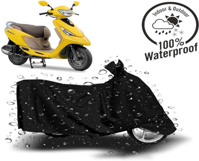 Autoinnovation Waterproof Two Wheeler Cover for TVS(Scooty Zest, Black)