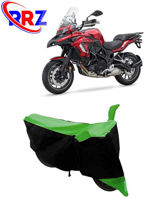 RRZ Waterproof Two Wheeler Cover for Benelli(TRK 502, Black, Green)