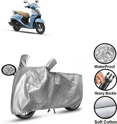 CODOKI Waterproof Two Wheeler Cover for Yamaha(Fascino 125 FI, Silver)