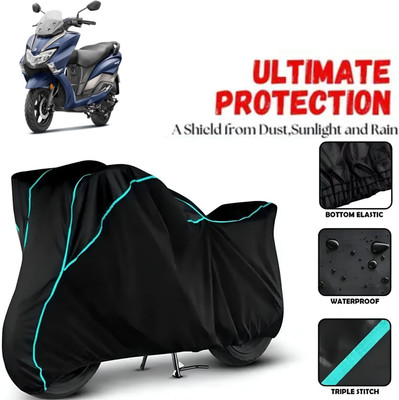 Starvin Waterproof Two Wheeler Cover for Suzuki(Burgman Street, Black, Blue)